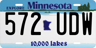 MN license plate 572UDW