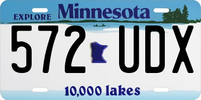 MN license plate 572UDX