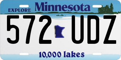 MN license plate 572UDZ