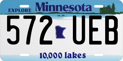MN license plate 572UEB