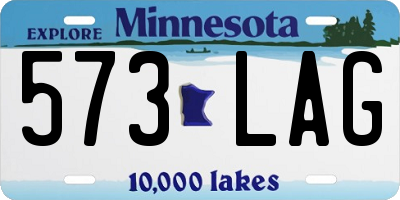 MN license plate 573LAG