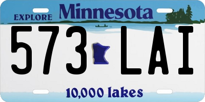 MN license plate 573LAI