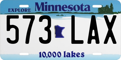 MN license plate 573LAX