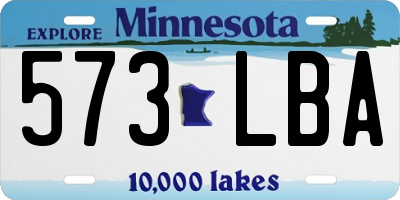 MN license plate 573LBA