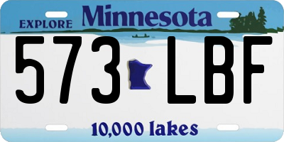 MN license plate 573LBF