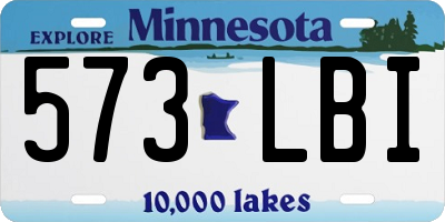 MN license plate 573LBI