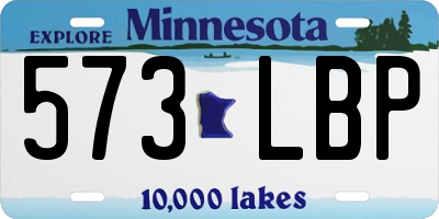 MN license plate 573LBP