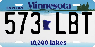 MN license plate 573LBT