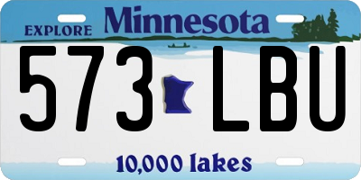 MN license plate 573LBU