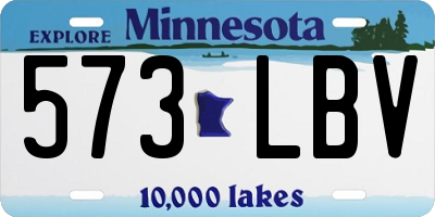 MN license plate 573LBV
