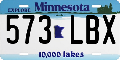 MN license plate 573LBX