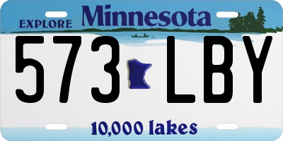 MN license plate 573LBY