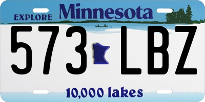 MN license plate 573LBZ