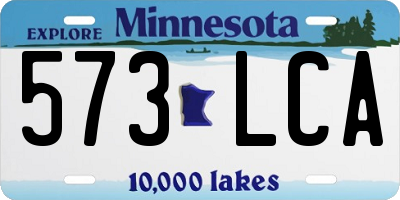 MN license plate 573LCA