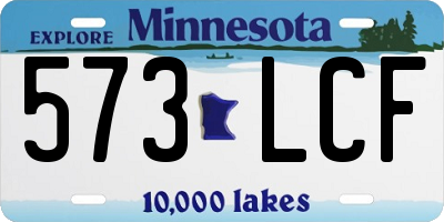 MN license plate 573LCF