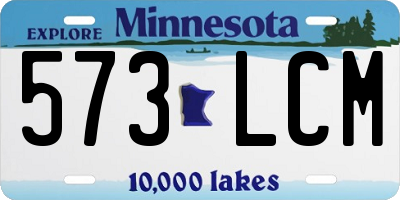 MN license plate 573LCM