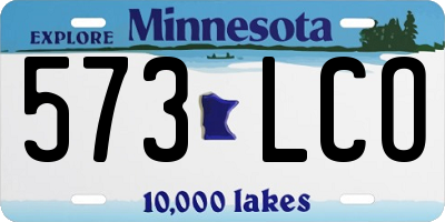 MN license plate 573LCO