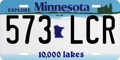 MN license plate 573LCR