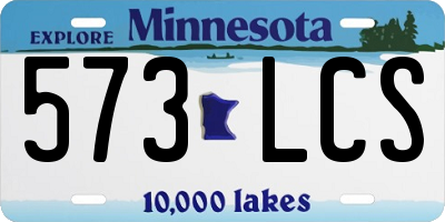 MN license plate 573LCS