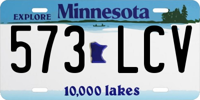 MN license plate 573LCV