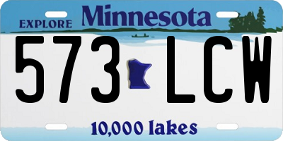 MN license plate 573LCW