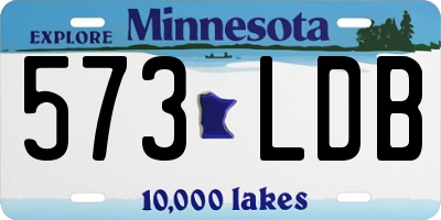 MN license plate 573LDB