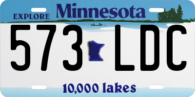 MN license plate 573LDC