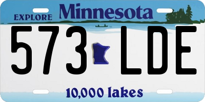 MN license plate 573LDE