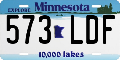 MN license plate 573LDF