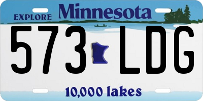 MN license plate 573LDG