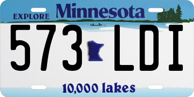 MN license plate 573LDI