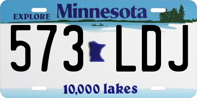 MN license plate 573LDJ
