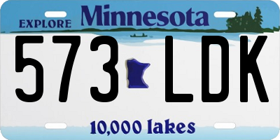MN license plate 573LDK