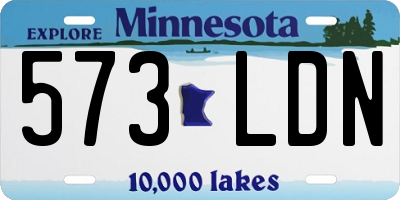 MN license plate 573LDN