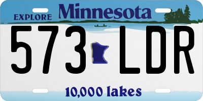 MN license plate 573LDR