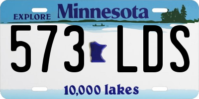 MN license plate 573LDS