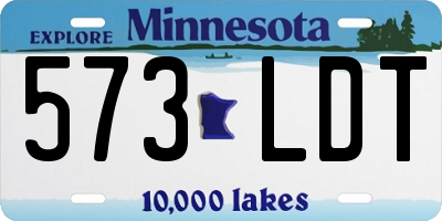MN license plate 573LDT