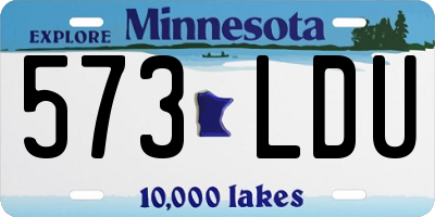 MN license plate 573LDU