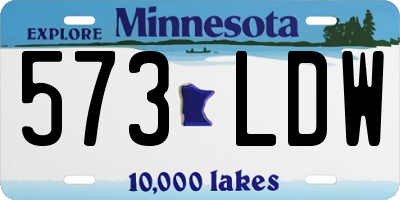 MN license plate 573LDW