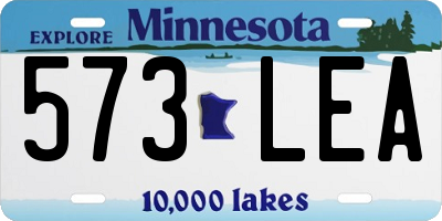 MN license plate 573LEA
