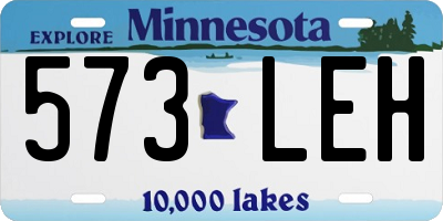 MN license plate 573LEH