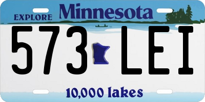 MN license plate 573LEI