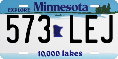 MN license plate 573LEJ