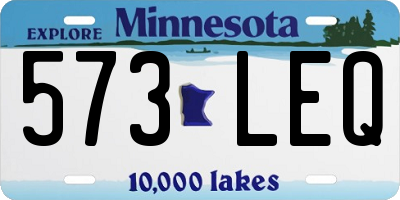 MN license plate 573LEQ