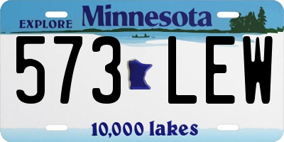 MN license plate 573LEW