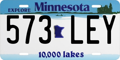 MN license plate 573LEY