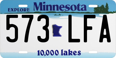 MN license plate 573LFA