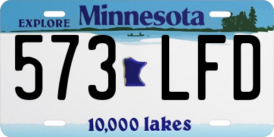 MN license plate 573LFD