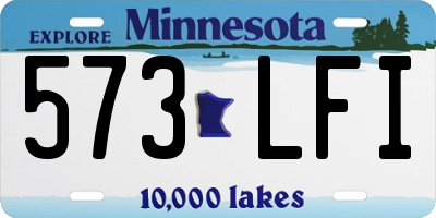 MN license plate 573LFI