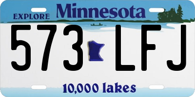 MN license plate 573LFJ